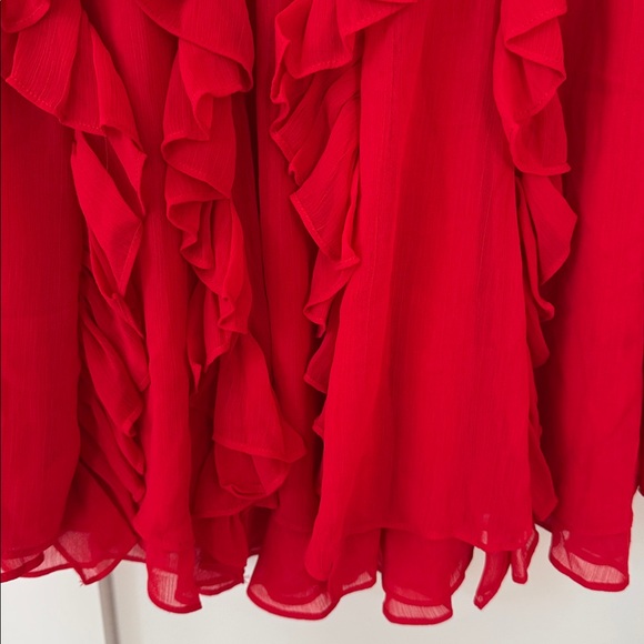 NWT Anthropologie Endless Rose LONG-SLEEVE RUFFLE MINI DRESS Size XS - Picture 5 of 10